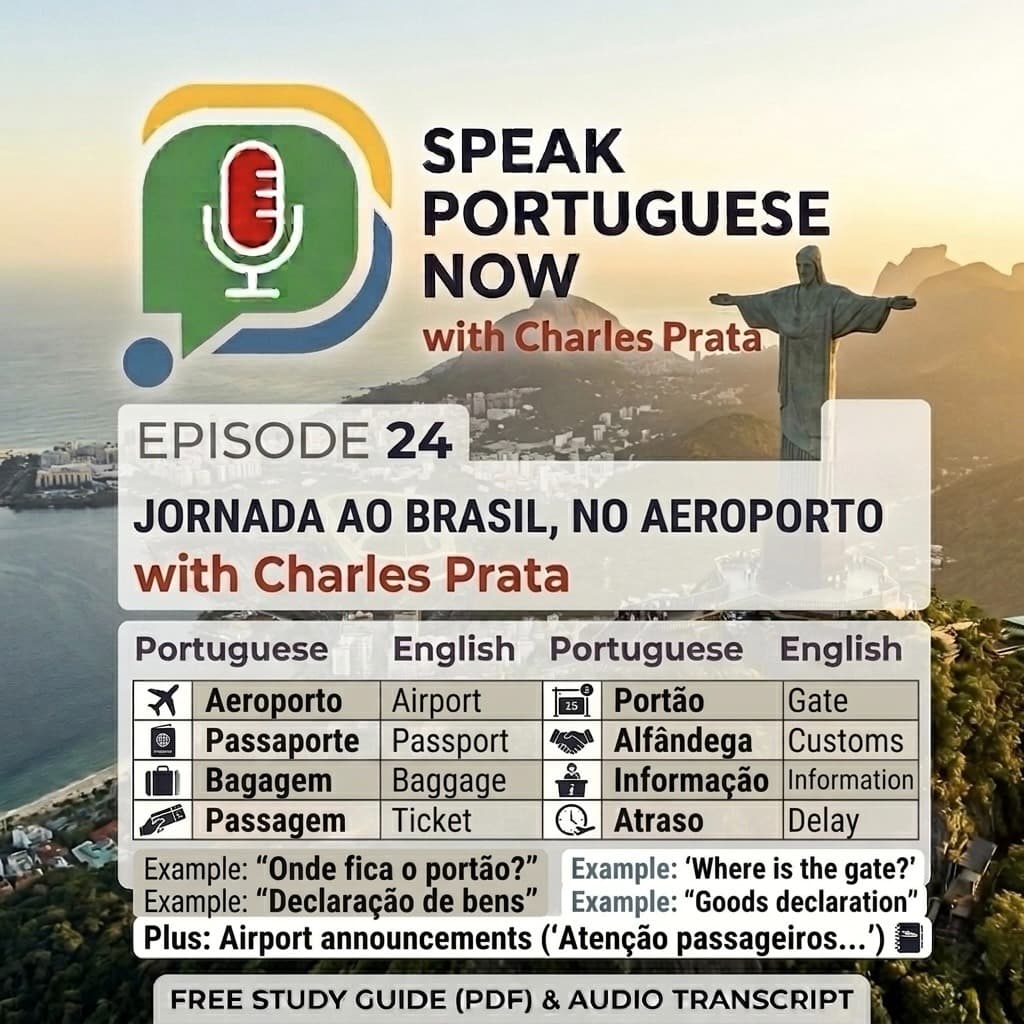 Jornada ao Brasil, no aeroporto