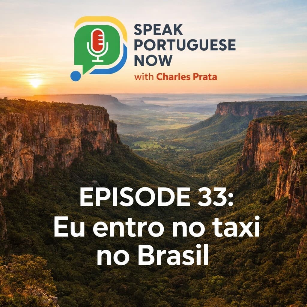 Eu entro no táxi no Brasil